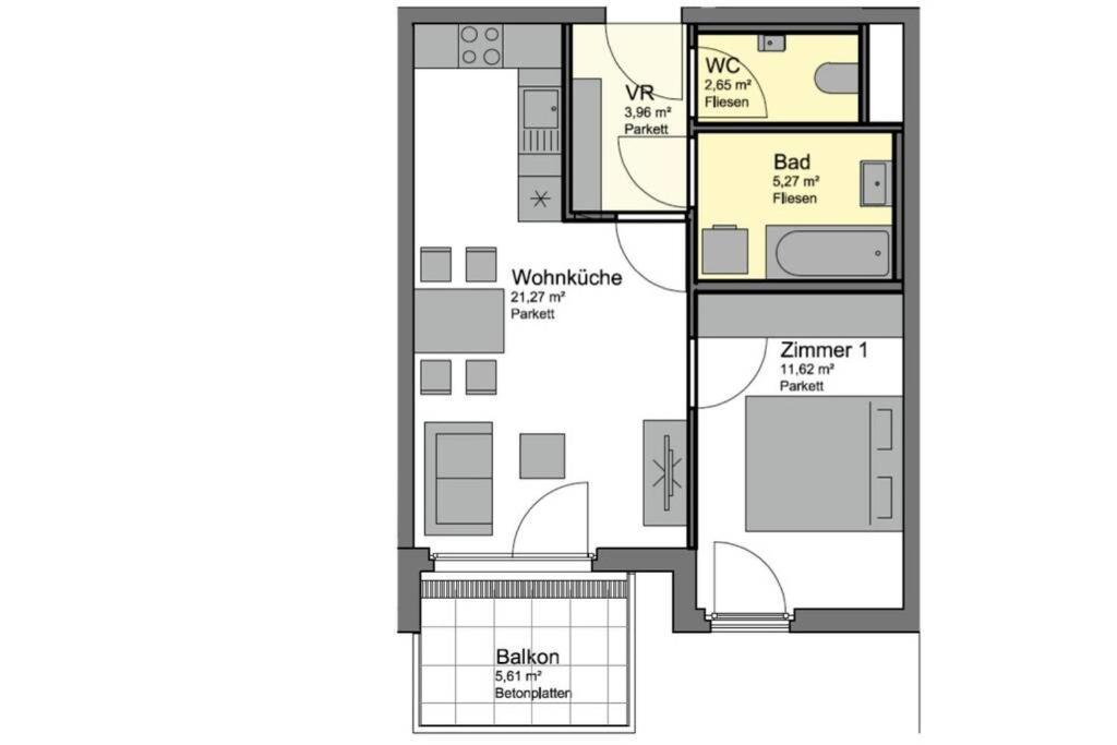 Modern & Sunny 52m2 With Balcony & Fast Wifi
